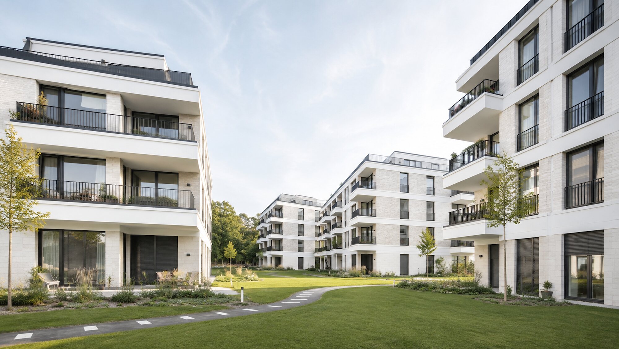 Moderne Wohnanlage als Immobilie und Kapitalanlage, deutschlandweit vermittelt